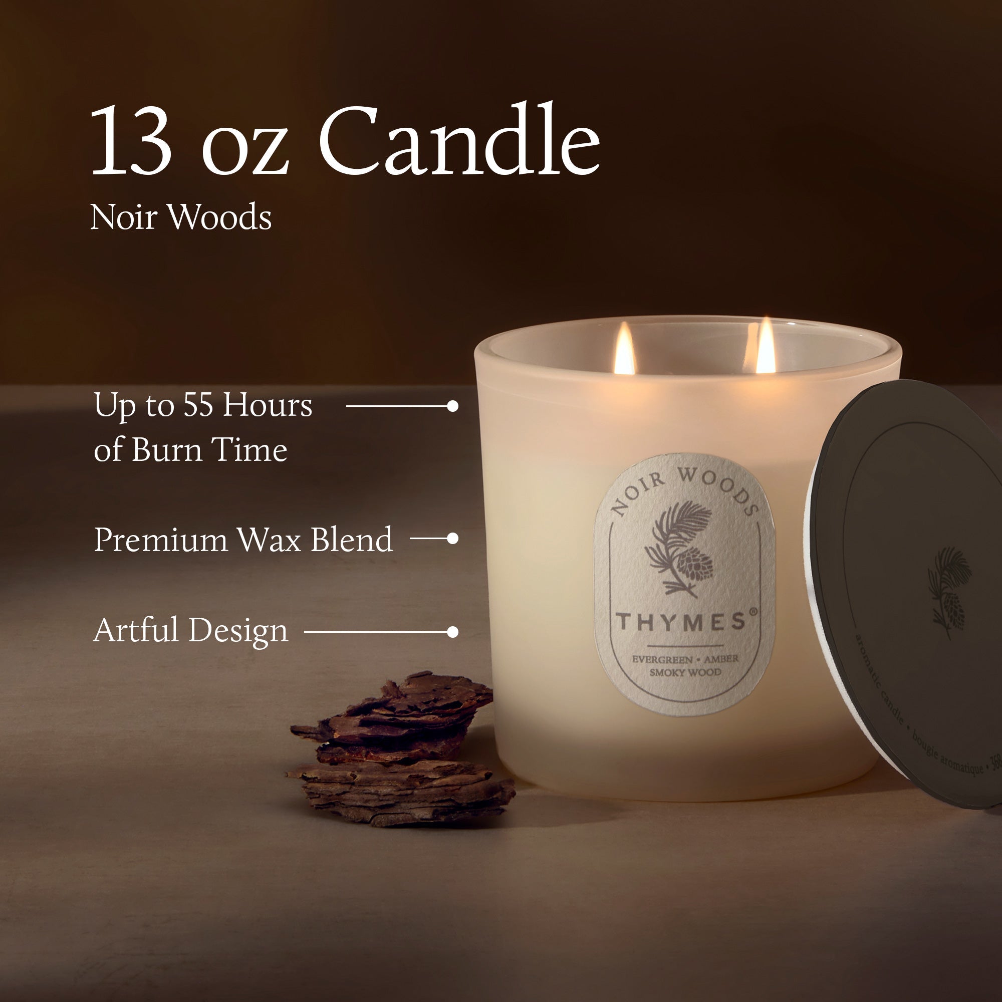 Noir Woods 13 oz 2-Wick Candle