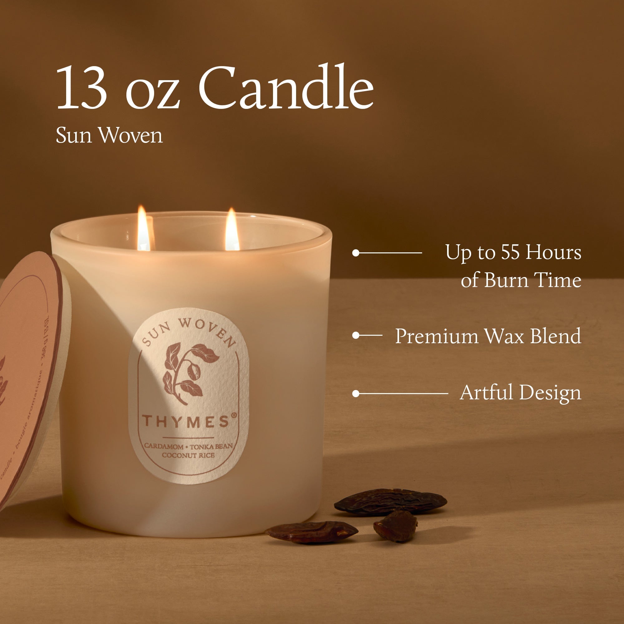 Sun Woven 13 oz 2-Wick Candle