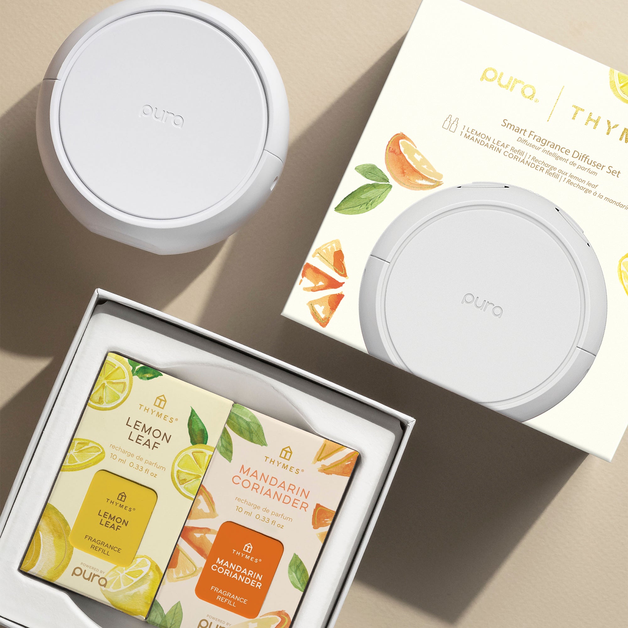 Lemon Leaf & Mandarin Coriander Pura Home™ V5 Diffuser Kit