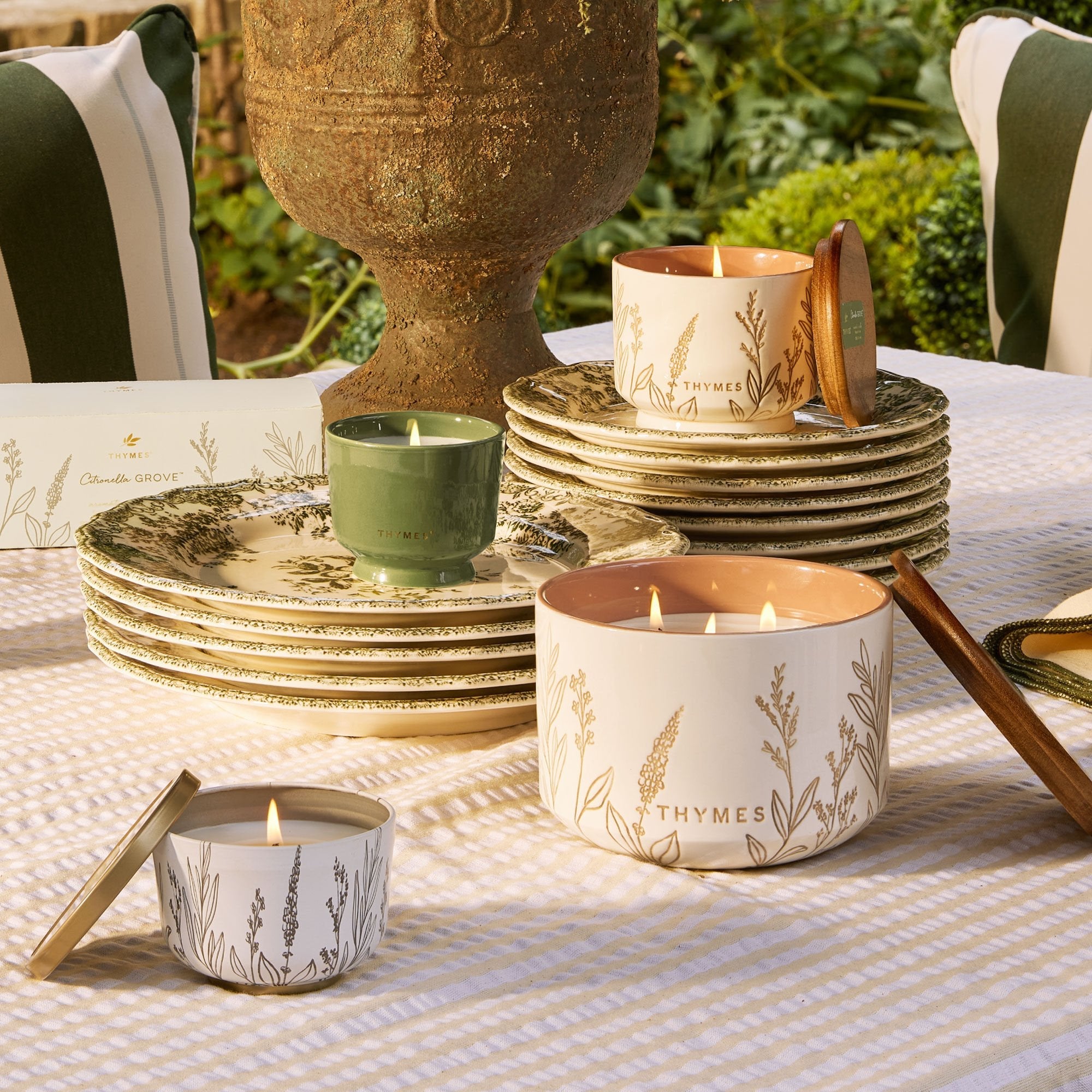 Outdoor Oasis Citronella Grove Aromatic Candle Set