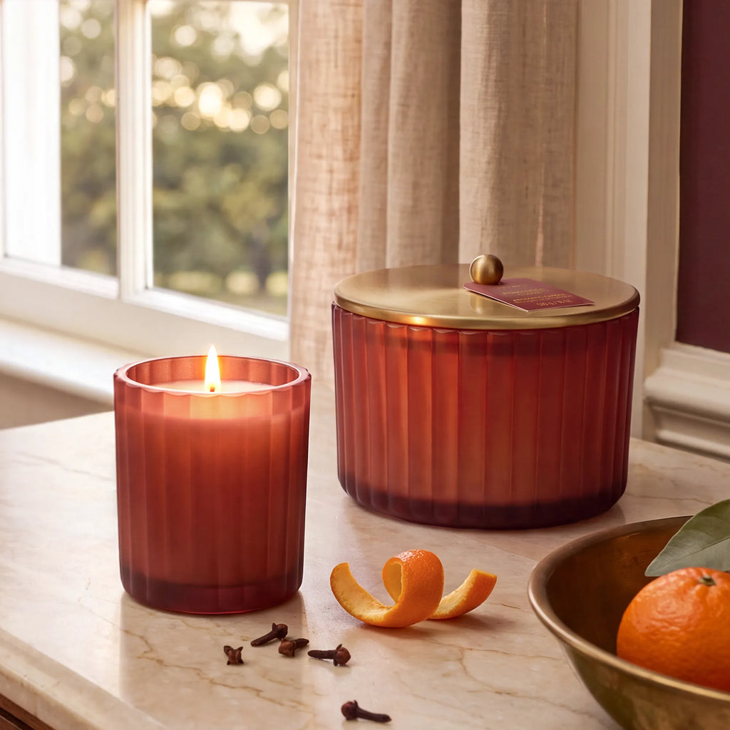 Pomander Clove Candle Duo