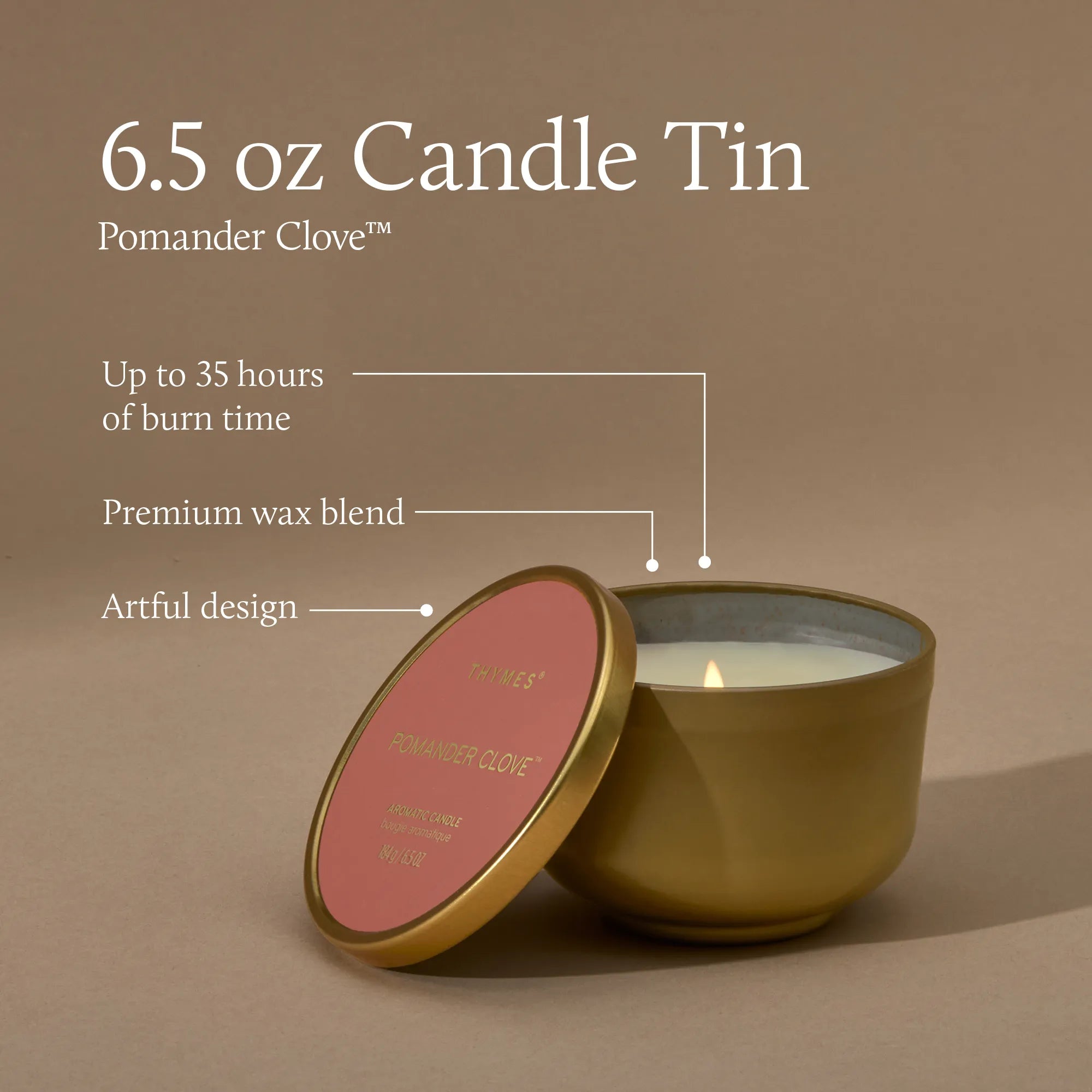 Pomander Clove Candle Tin 
